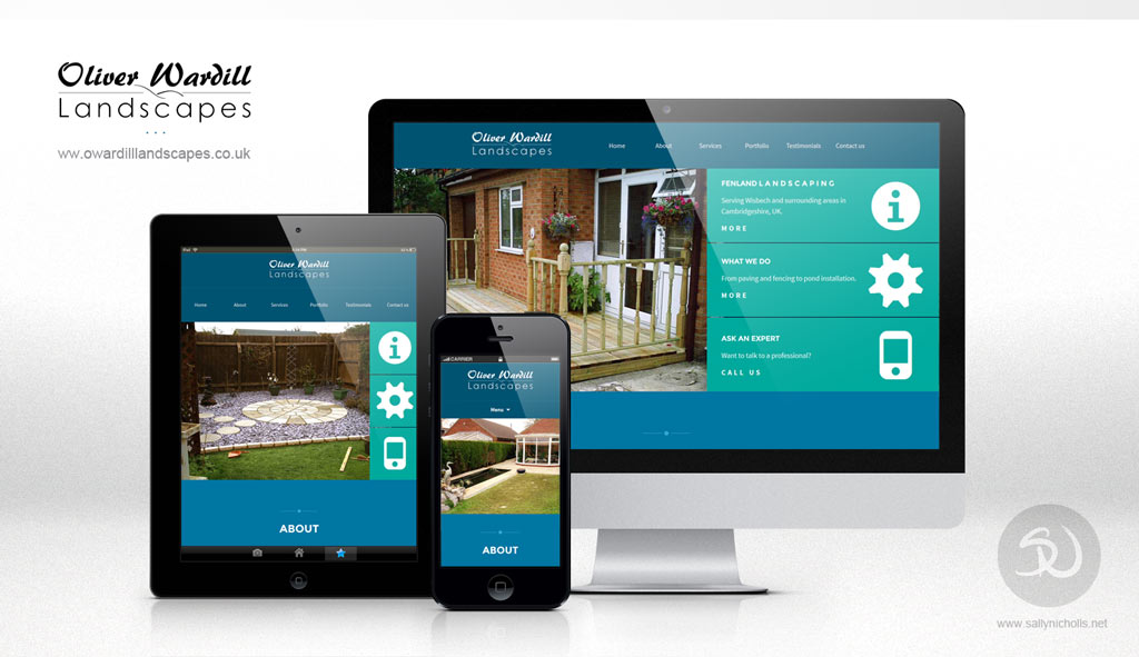 Web design and build for Oliver Wardill Landscapes, a landscaping company in Wisbech, Cambridgeshire